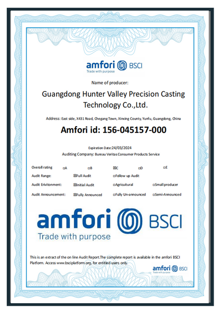 BSCI kimlik doğrulaması